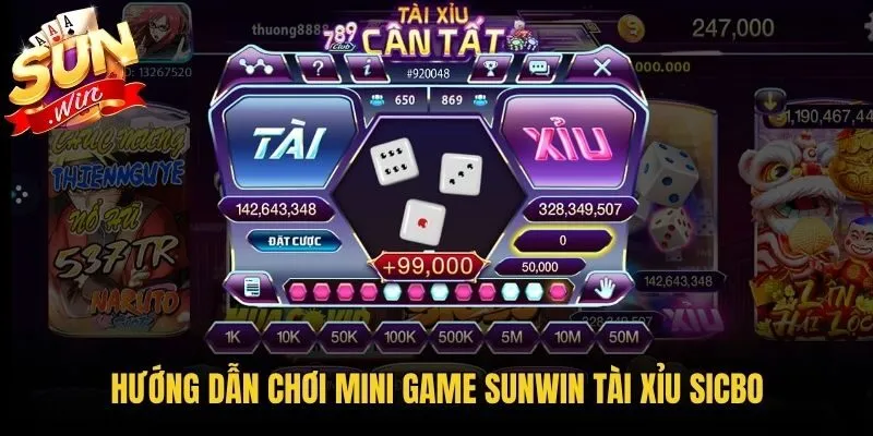 Hướng dẫn chơi Mini Game Sunwin tài xỉu Sicbo