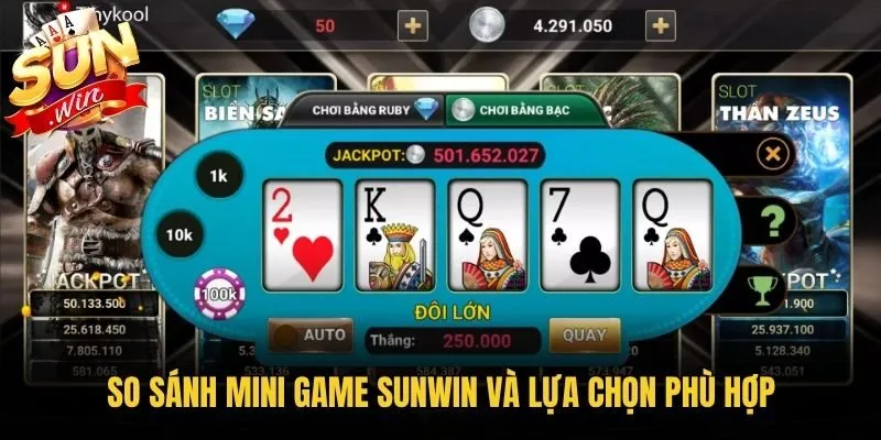 So sánh Mini Game Sunwin và lựa chọn phù hợp