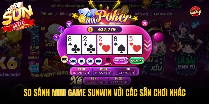 So sánh Mini Game Sunwin với các sân chơi khác