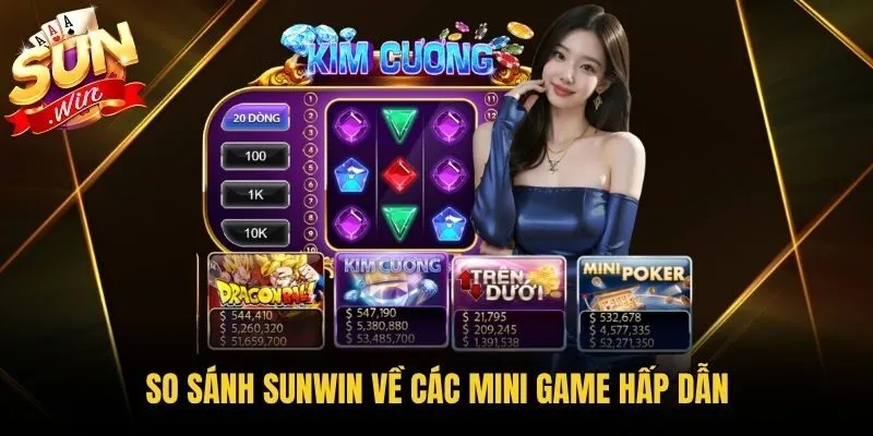 So sánh Sunwin về các mini game hấp dẫn