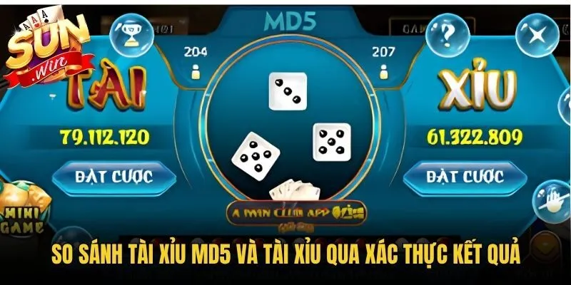 So sánh Tài Xỉu MD5 và Tài Xỉu qua xác thực kết quả