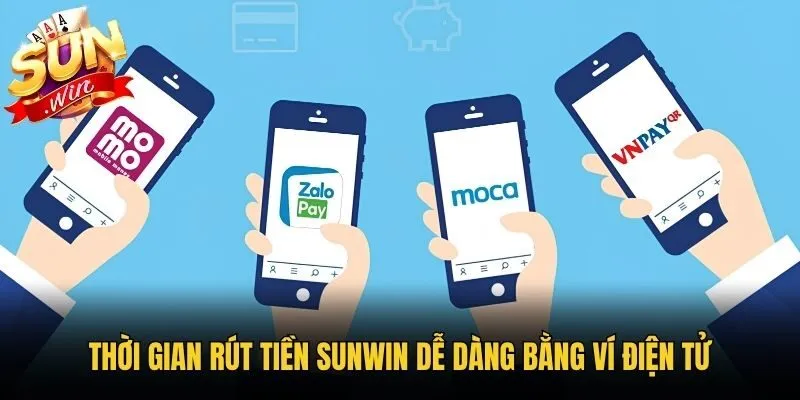 Thời gian rút tiền Sunwin dễ dàng bằng ví điện tử